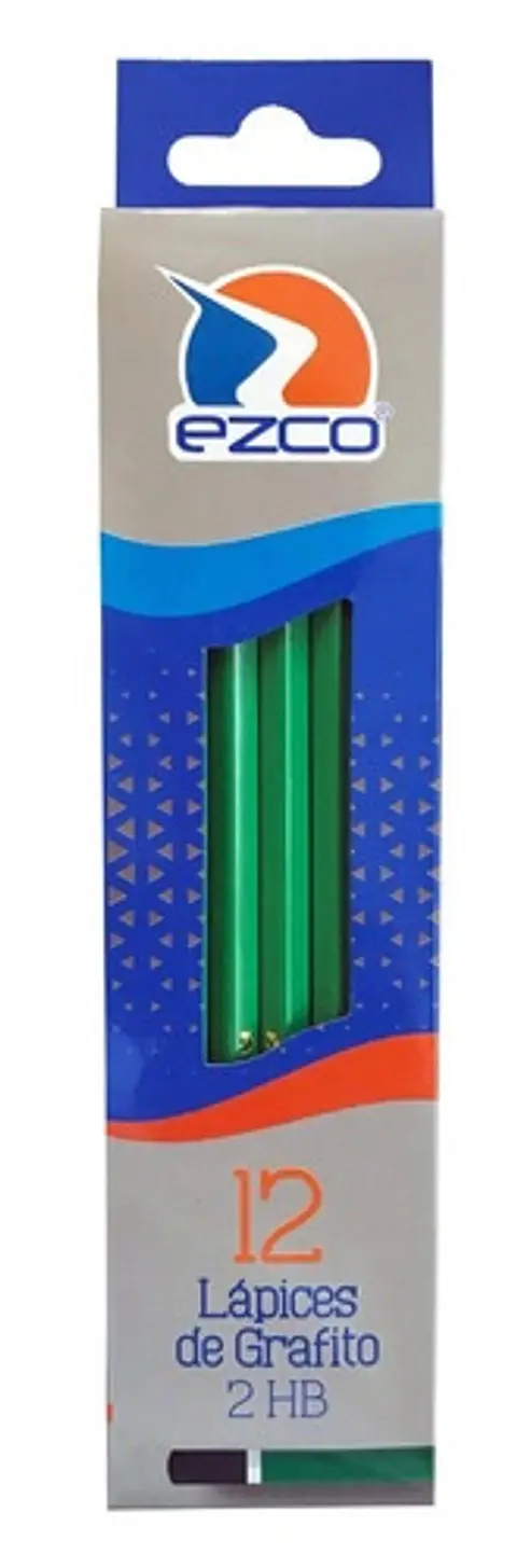 Lapiz Ezco De Grafito Mito Negro C/Goma 12u.