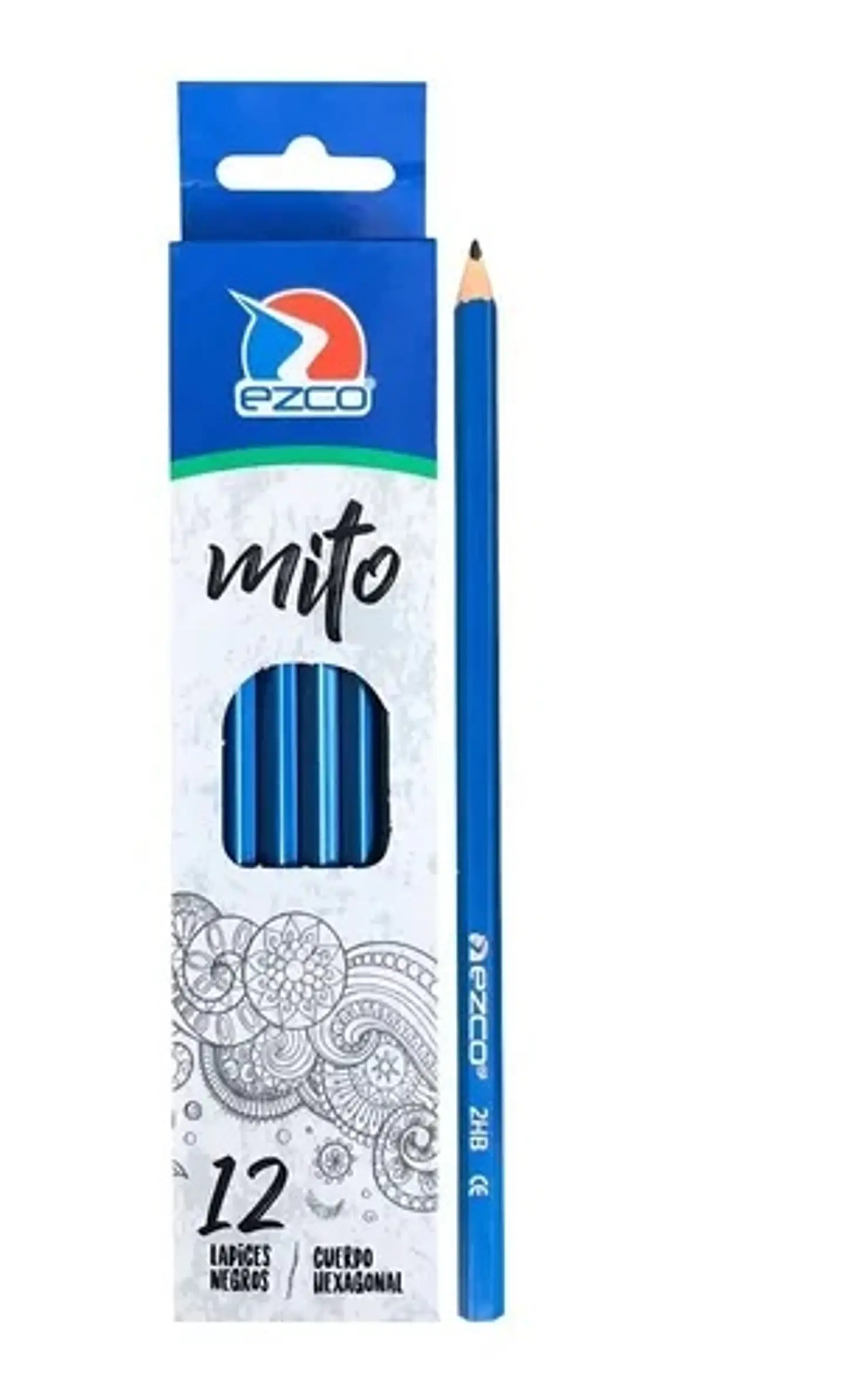 Lapiz Negro Grafito Ezco Mito 2hb X12u. 1