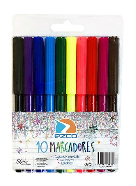 Marcador Escolar Ezco X10u.