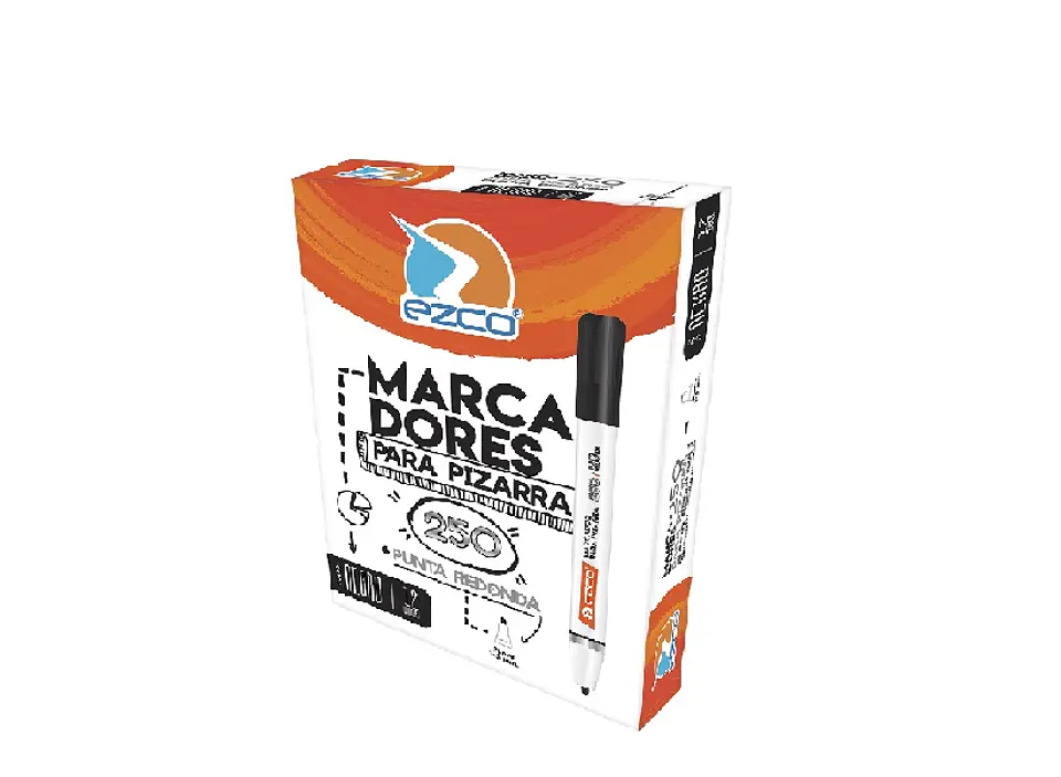 Marcador Ezco Para Pizarra 250 Punta Redonda 1