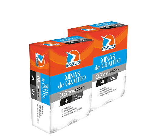 Minas Grafito Ezco Hb 0.5 Mm X12u.