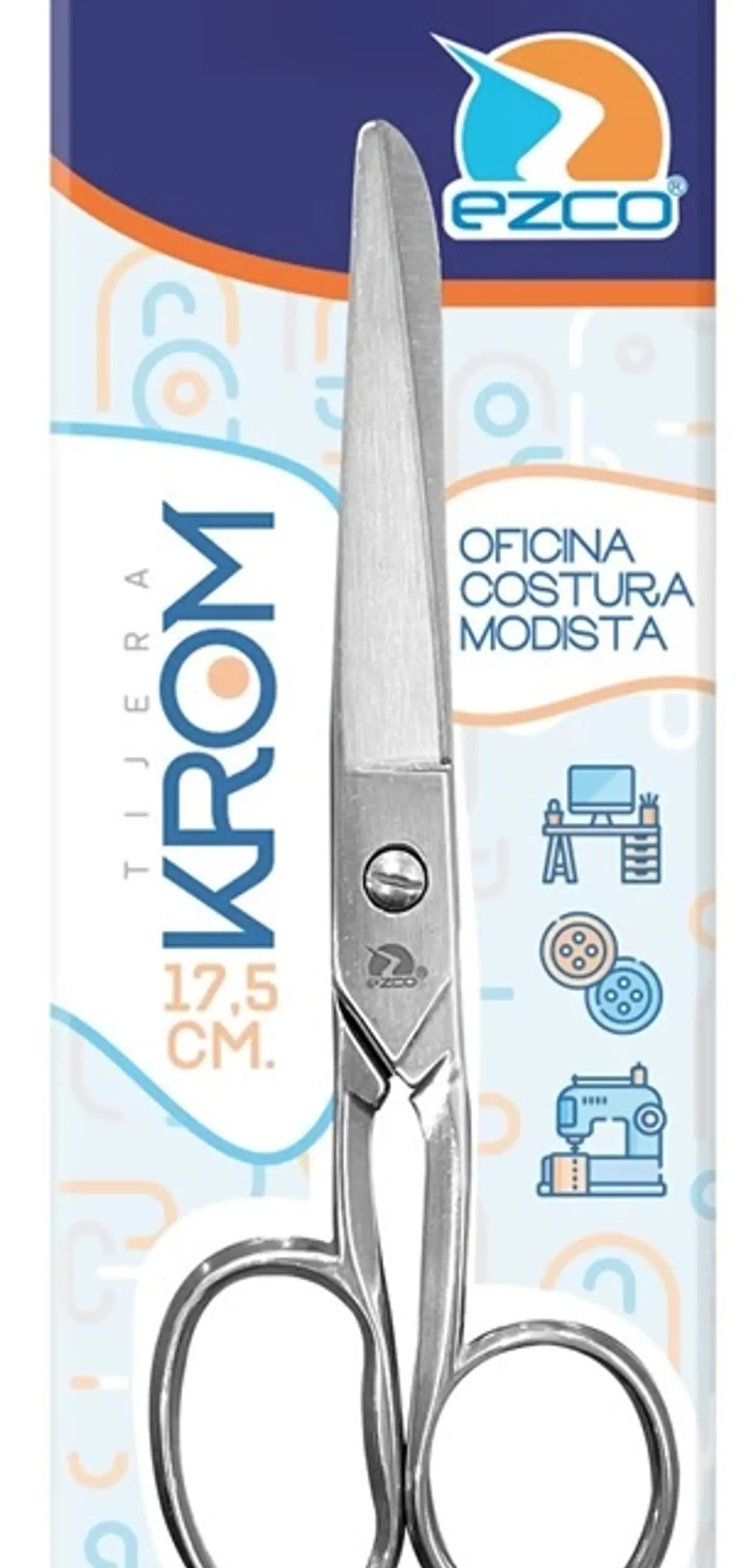 Tijera Ezco Costura Krom 17.5cm 1