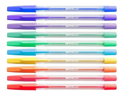 Boligrafo Ezco Mesh Surtido X 10u.