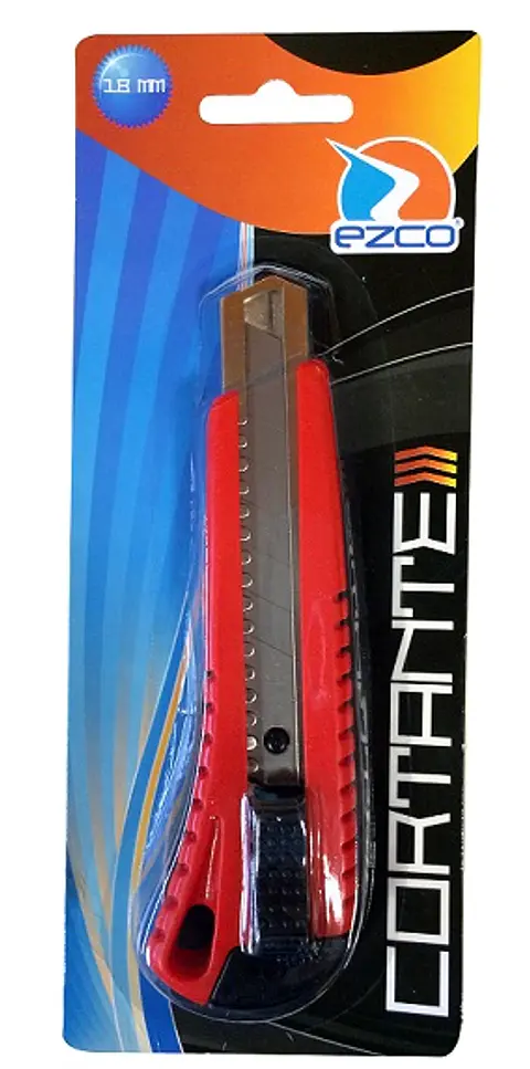 Cutter Ezco 18mm C/grip De Goma