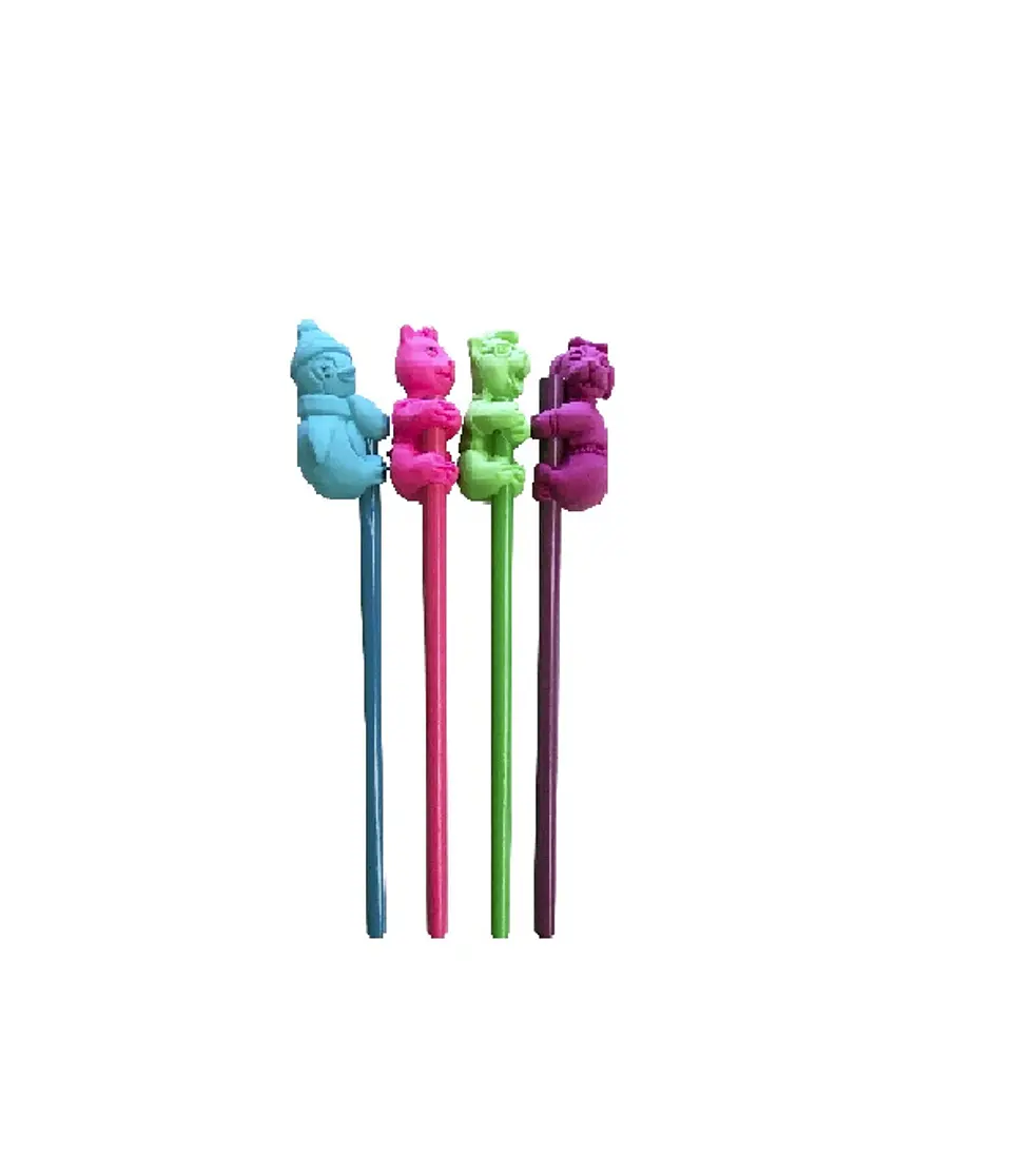 Lapiz Grafito Ezco C/goma Fantasia Pets X 24u V/modelos 1
