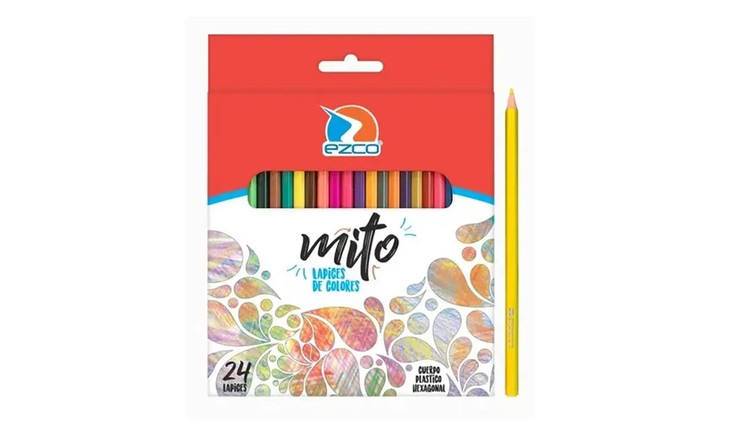 Lapiz Color Ezco Mito X24u. Largo Hexagonal 1