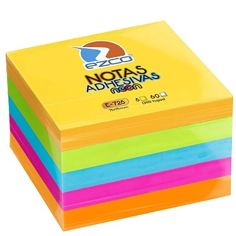 Notas Adhesivas Ezco 75x75x300 Neon