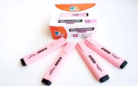 Resaltador Ezco Chato Pastel 