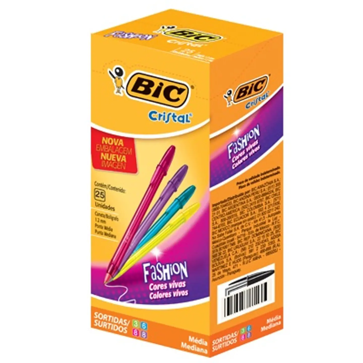 Bolígrafo Bic Cristal Fashion Shimmer 1.2mm 1