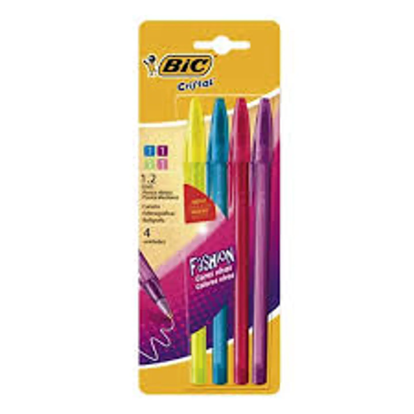 Bolígrafo Bic Fashion 1.2 Bl X4 Surtido 1