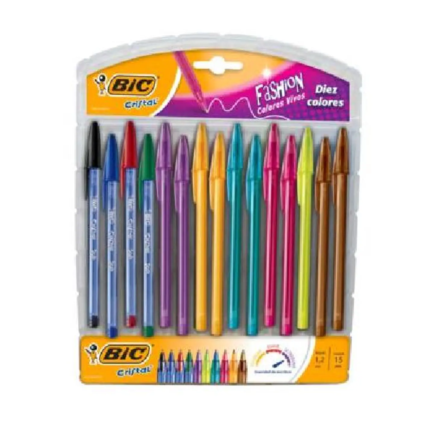 Bolígrafo Bic Fashion 1.2 Bl X15 Surtido 1