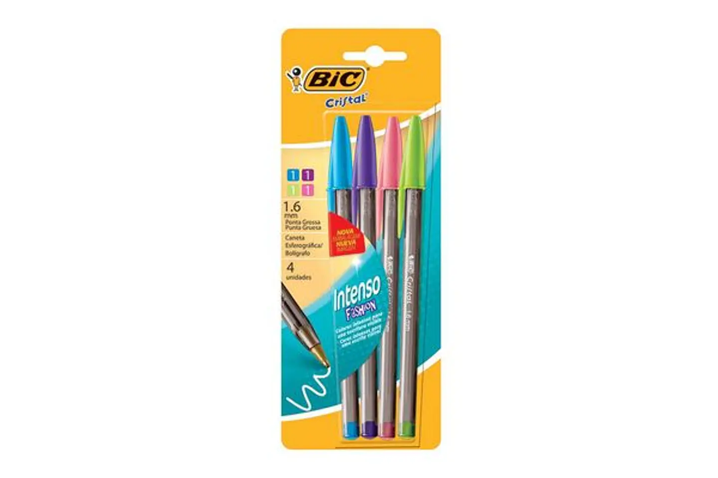 Bolígrafo Bic Fashion Intenso 1.6 Bl X4u 1
