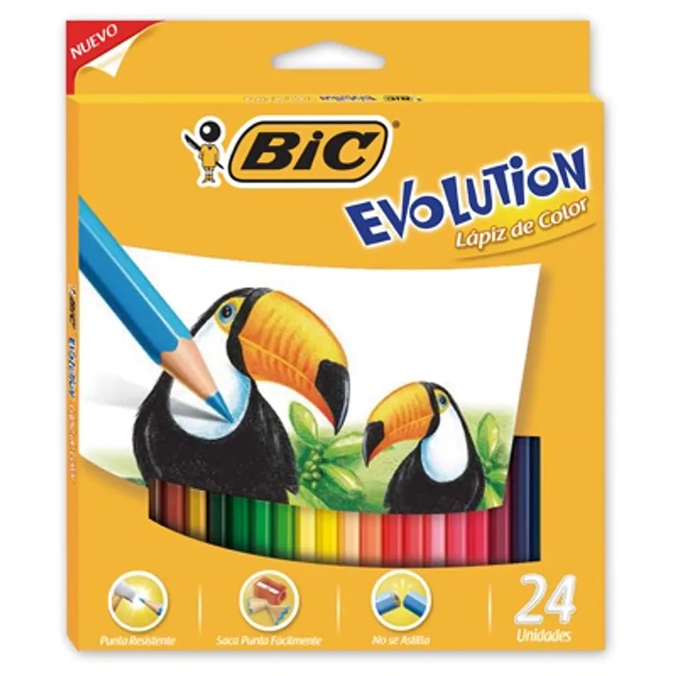 Lápiz Color Bic Evolution X24u. 1