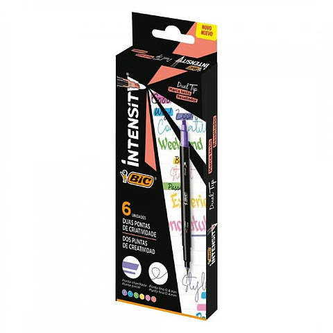 Resaltador Bic Dual Tip Intensity 0.4mm Surtido X6u.