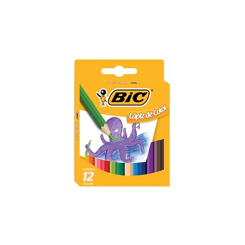 Lápiz Color Bic Kids X12u. Corto