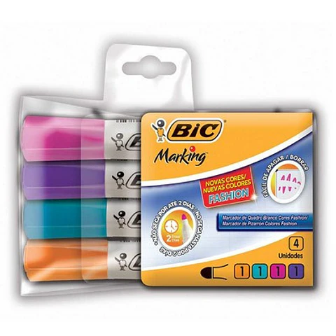 Marcador Bic Marking P/pizarra Fashion Bl X4u.