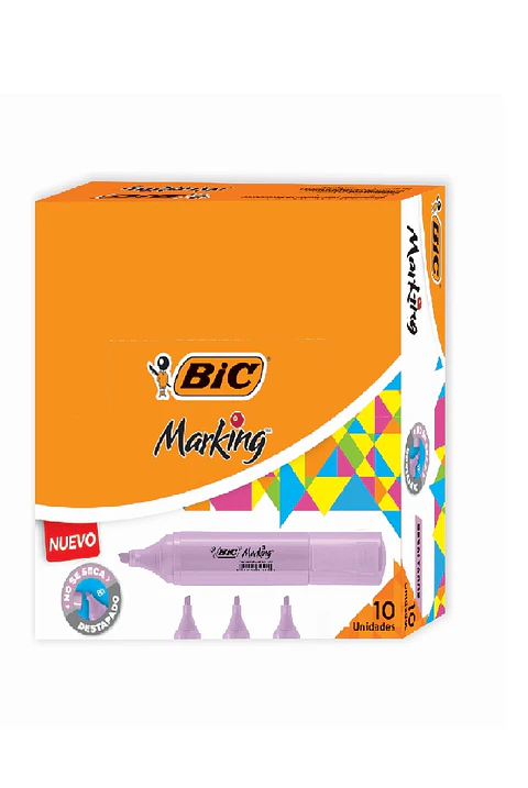 Resaltador Bic Marking Pastel V/colores C/u