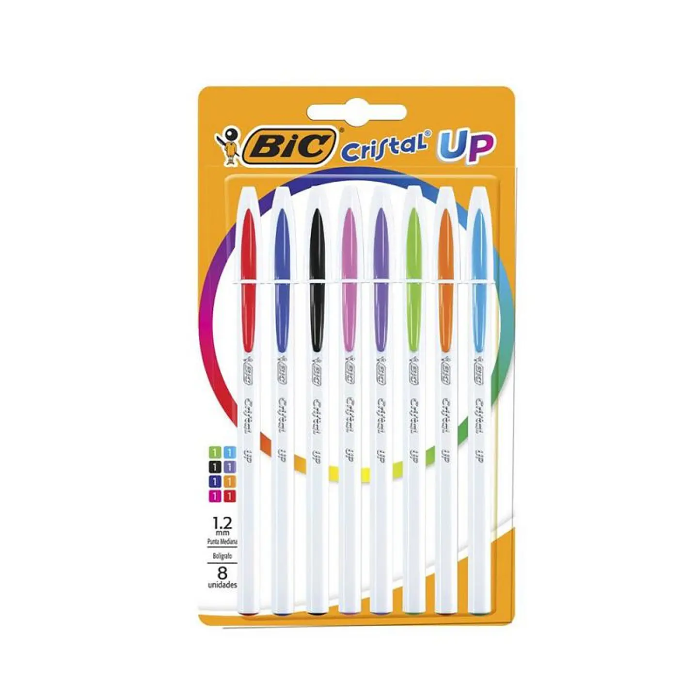 Boligrafo Bic Cristal Up 1.2 X8 V/colores 1