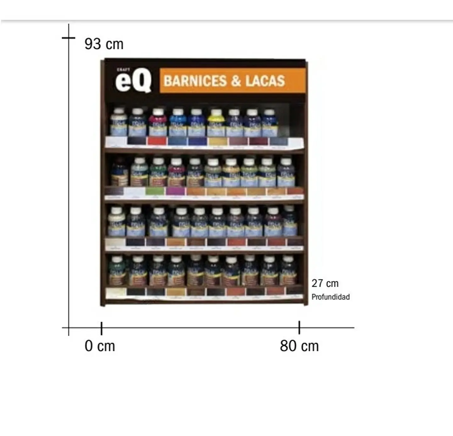 Exhibidor Eq Arte Barnices Laca Y Betun X 110u 1
