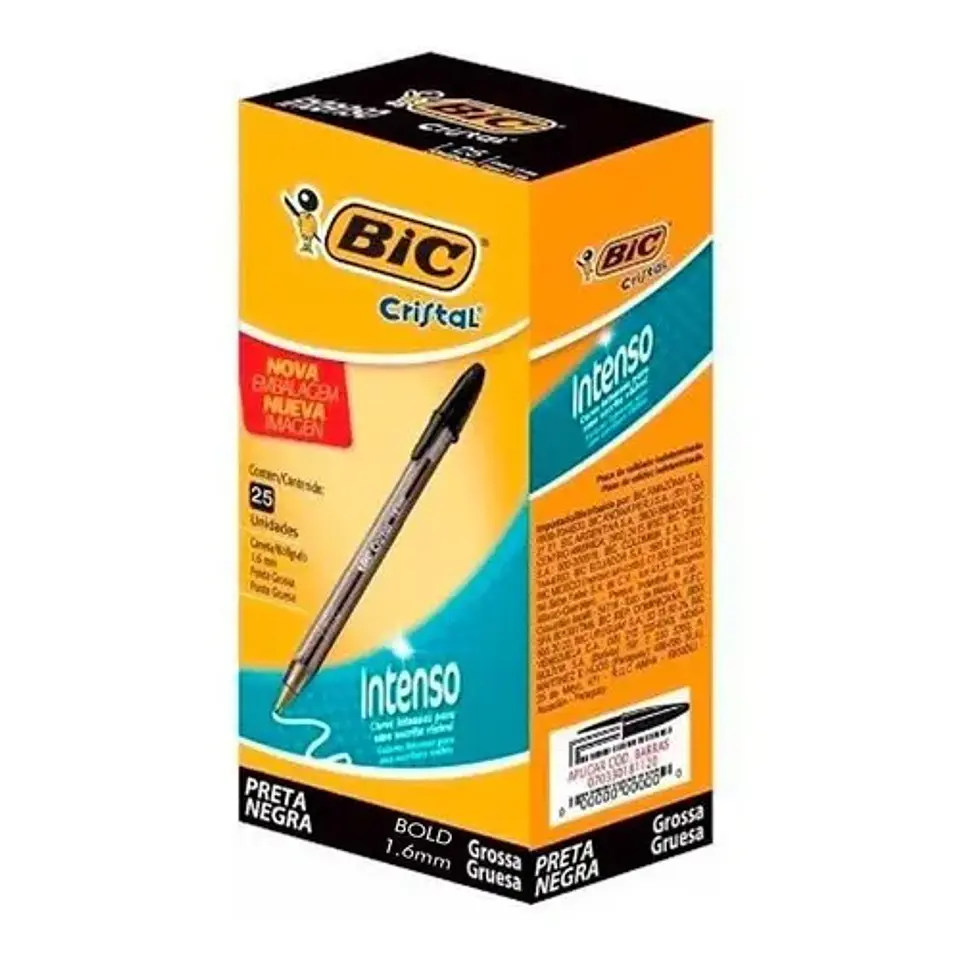 Bolígrafo Bic Cristal Intenso 1.6mm X25 2