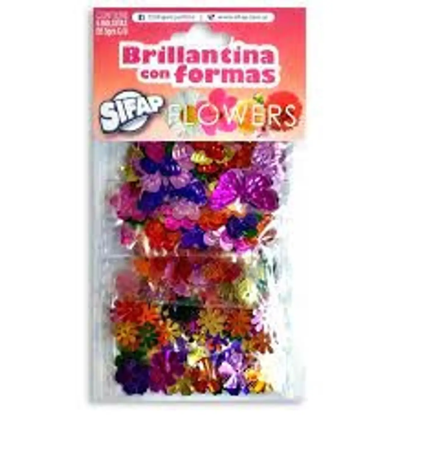 Brillantina Sifap Con Forma En Blister X 5u. (flowers) 1