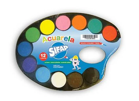 Acuarela Sifap X 12 Colores + Pincel