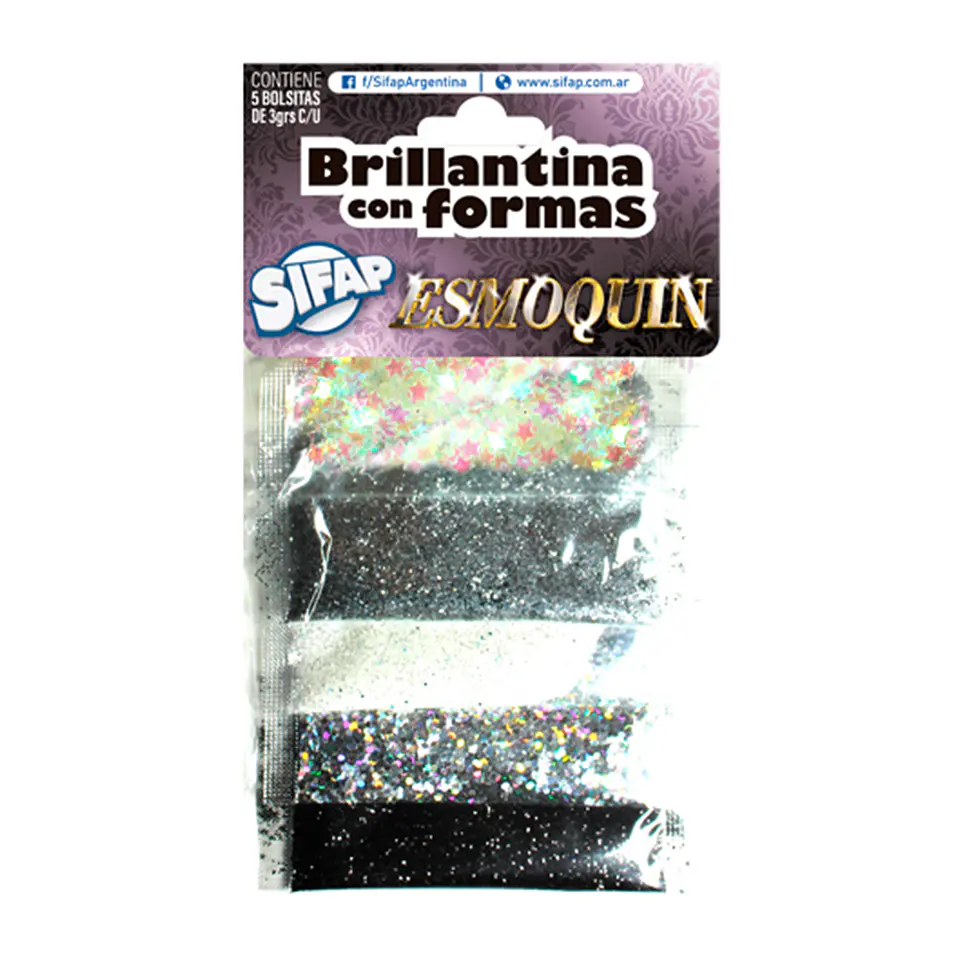 Brillantina Sifap Con Forma En Blister X 5u. (esmoquin) 1