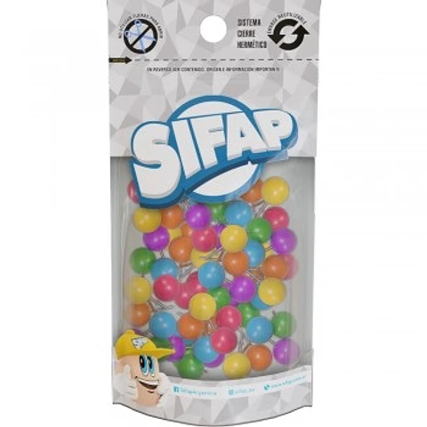 Chinche Señalador Bolita Sifap Grande Doypack X50u.