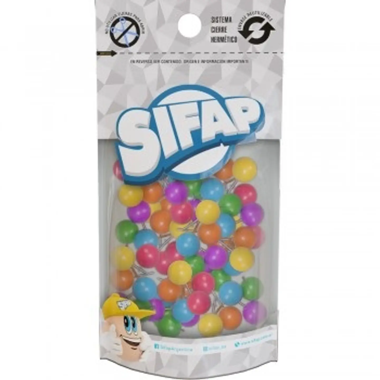 Chinche Señalador Bolita Sifap Grande Doypack X50u. 1
