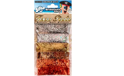 Brillantina Sifap Con Forma En Blister X 6u. (pirata)