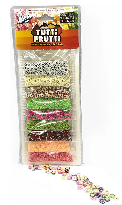 Brillantina Sifap Con Forma Tutti Frutti X9u.
