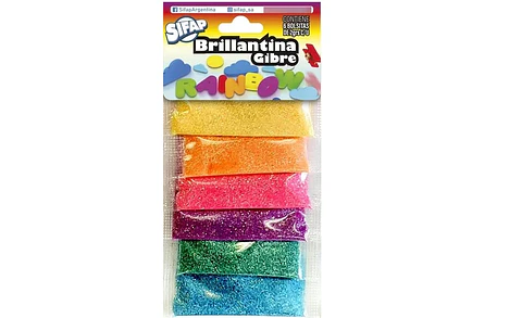 Brillantina Sifap En Blister X 6u. (rainbow)