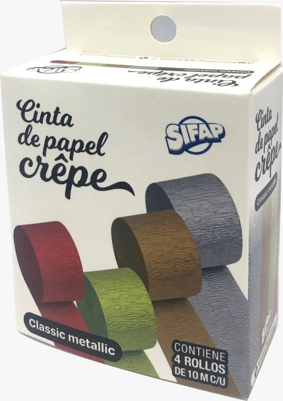 Cinta De Papel Crepe Sifap Clasics Metalica X4u. 1
