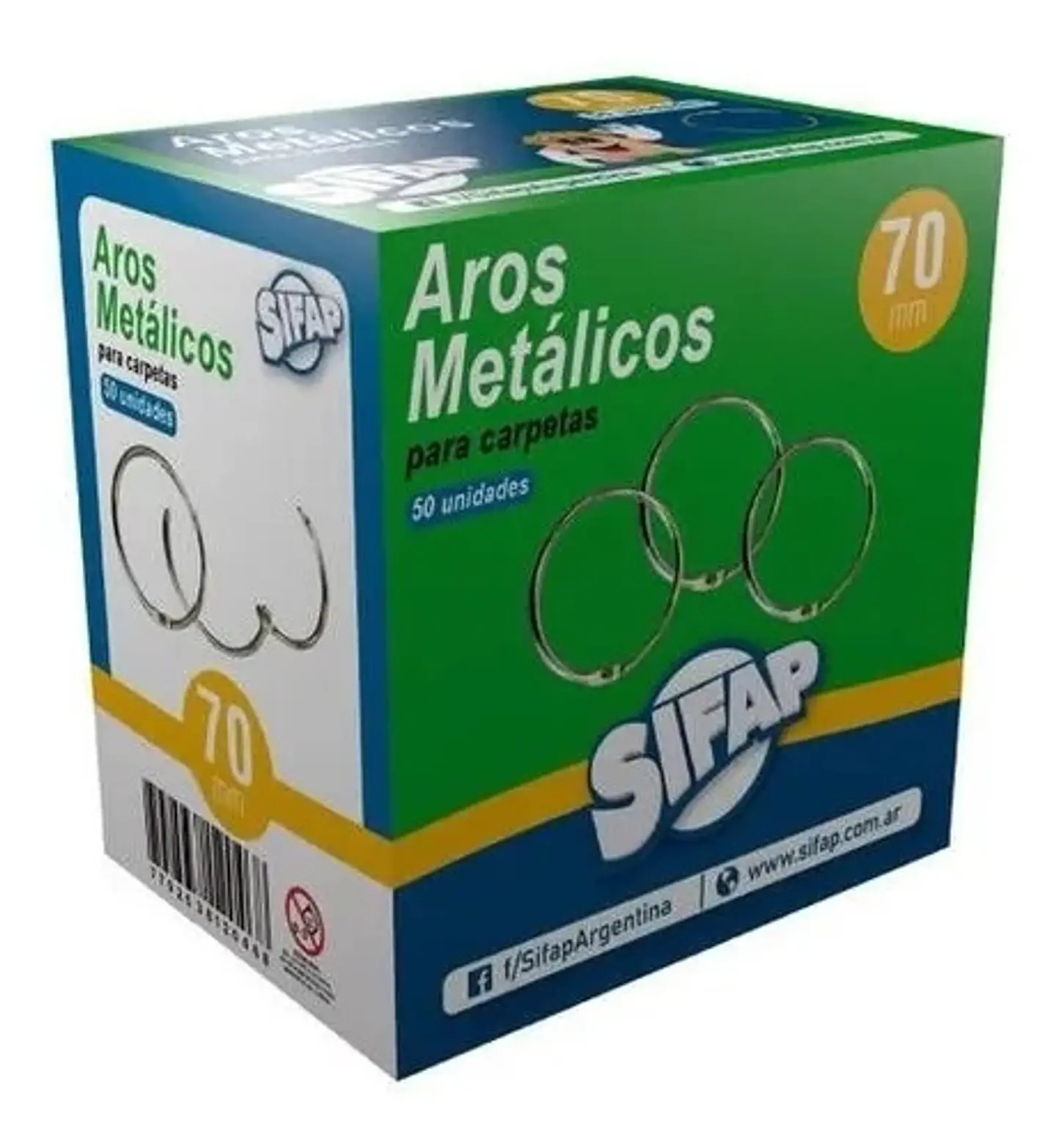 Aro Sifap Metalico 70mm X 50u 1