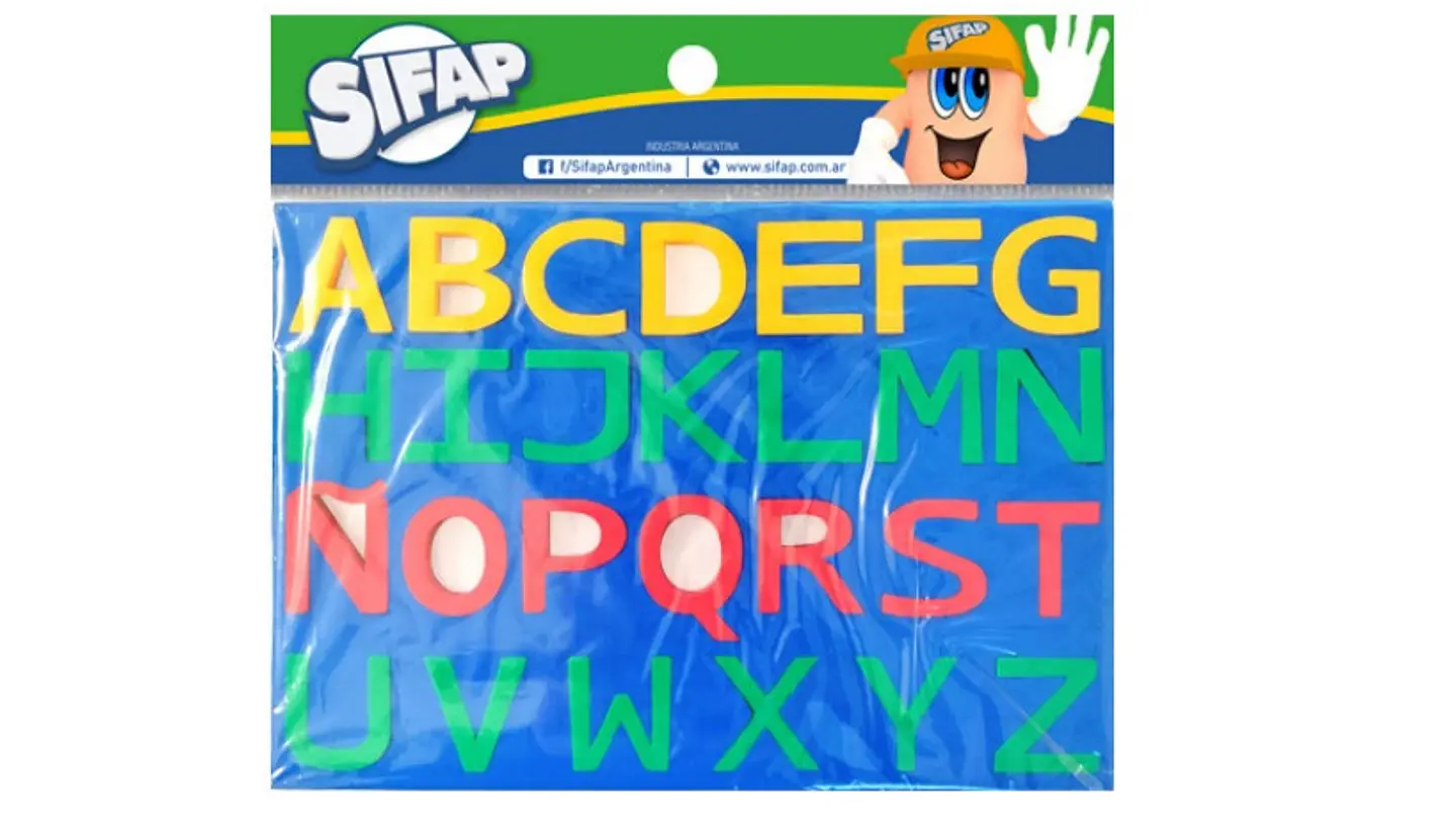 Goma Eva Sifap Magnetica Abecedario 27 Letras 1
