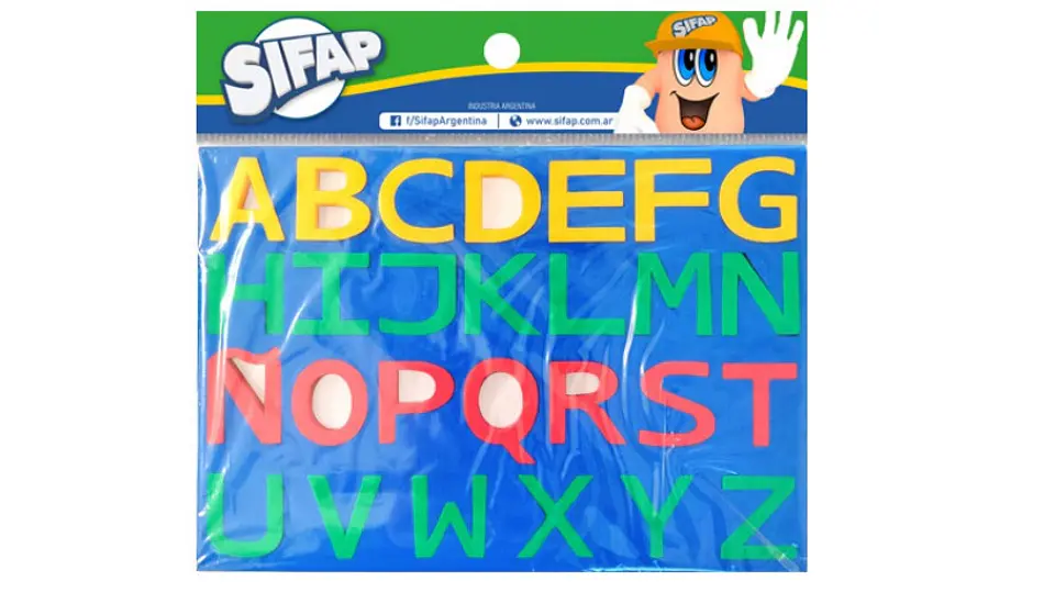 Goma Eva Sifap Magnetica Abecedario 27 Letras 1