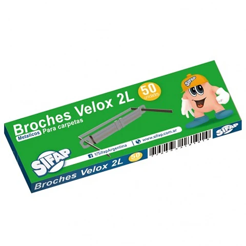 Broche Nepaco Sifap Velox Metal 2l X 50u.