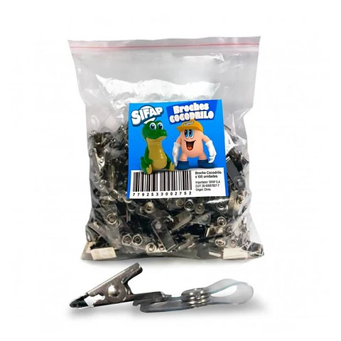 Broche Sifap Cocodrilo X 100u.