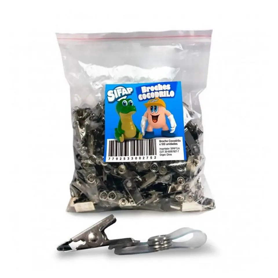 Broche Sifap Cocodrilo X 100u. 1