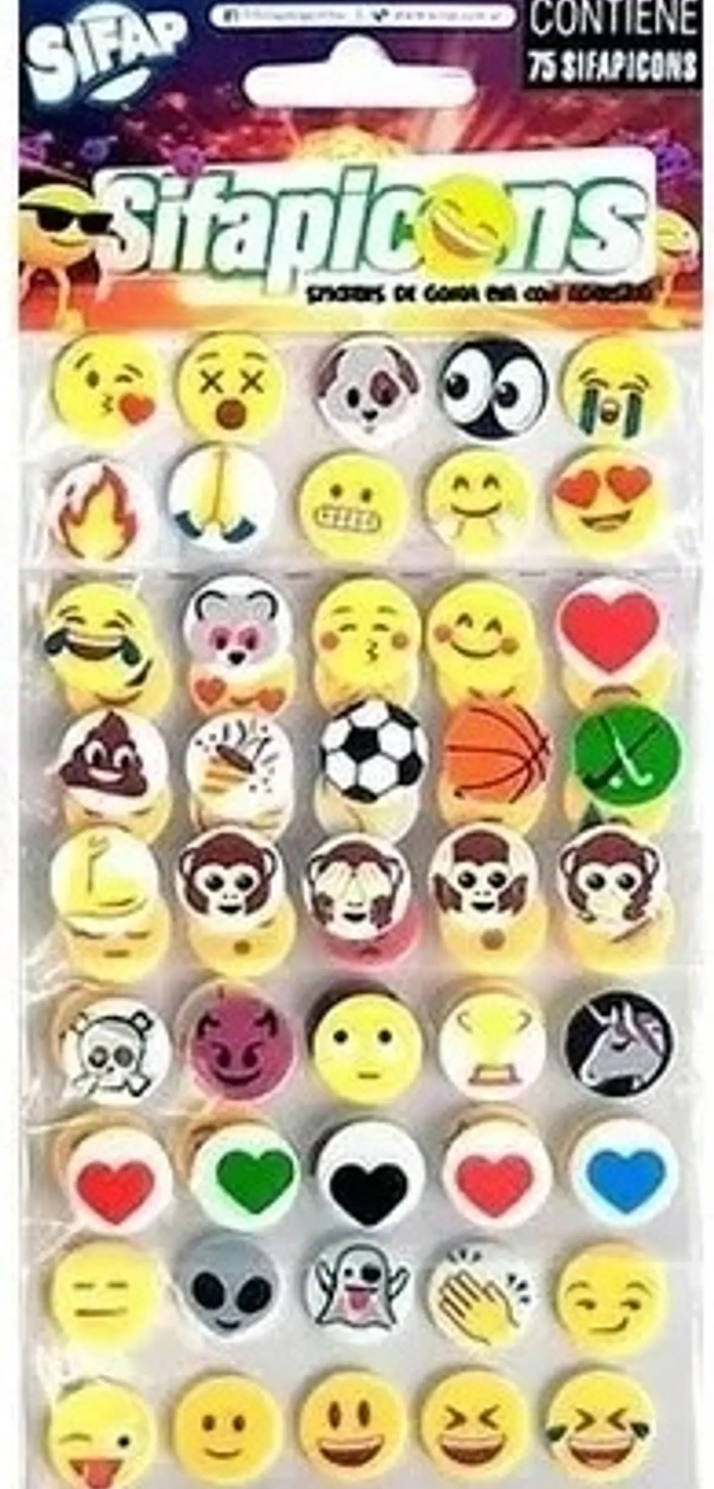 Stikers Sifap Sifapicons Adhesivo Goma Eva X75u 1