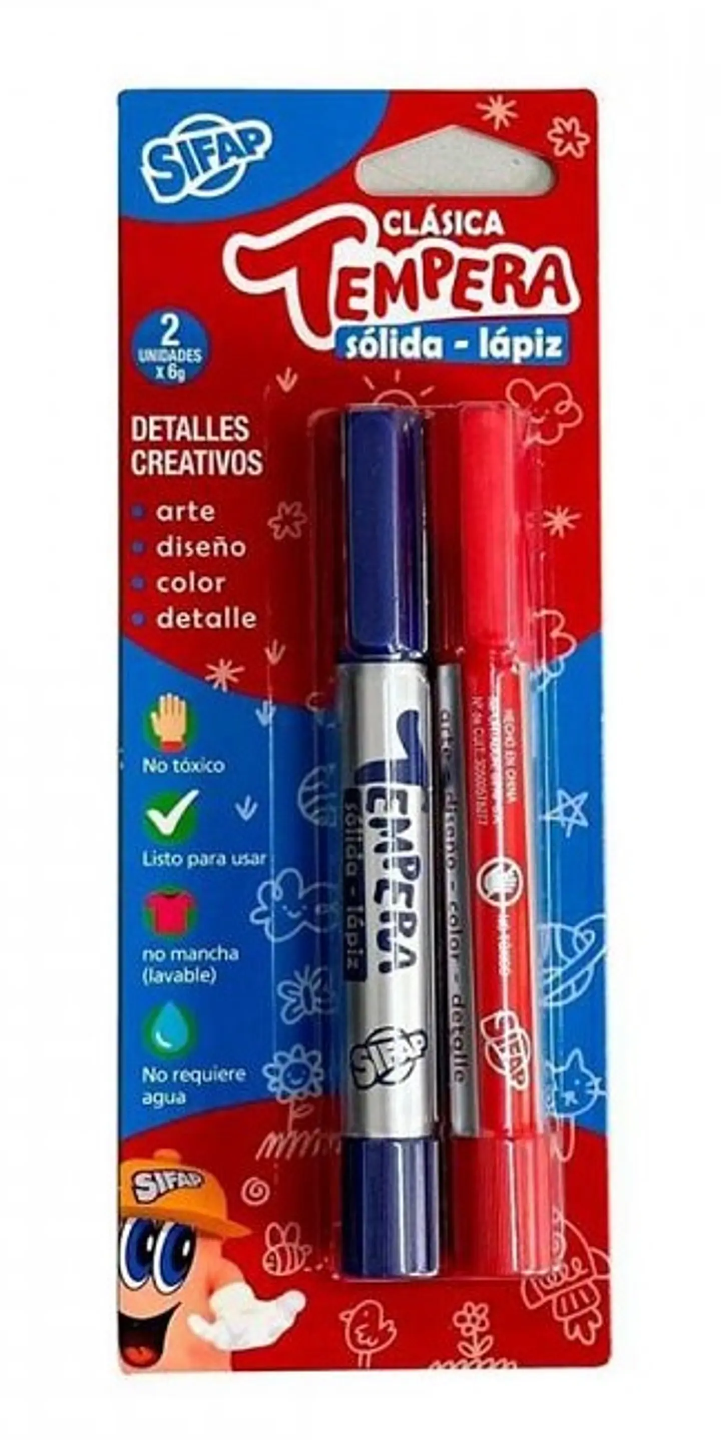 Tempera Sifap Solida-lapiz Clasica X2u. 1