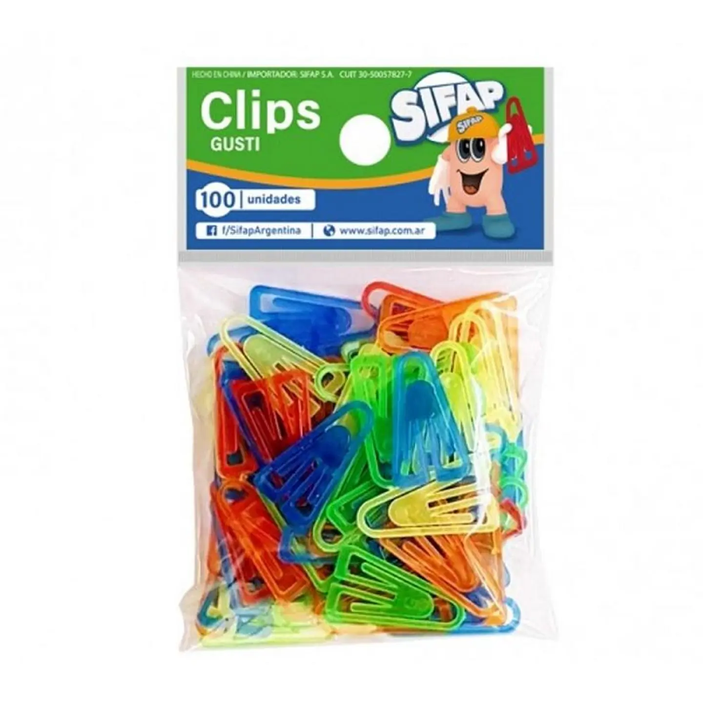 Clip Sifap Plastico Gusti Bola X 100u. 1