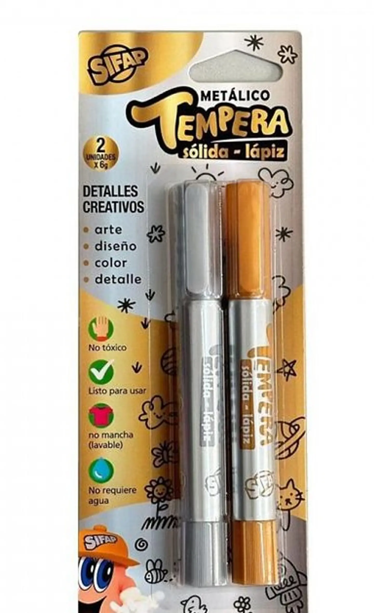 Tempera Sifap Solida-lapiz Metalica X2u. 1