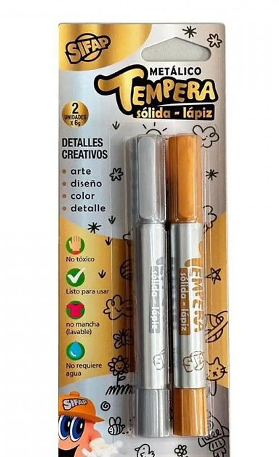 Tempera Sifap Solida-lapiz Metalica X2u. 1