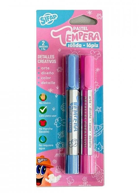 Tempera Sifap Solida-lapiz Pastel X2u.