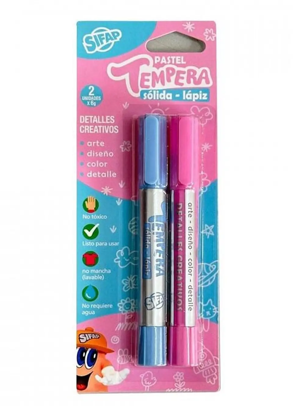 Tempera Sifap Solida-lapiz Pastel X2u. 1