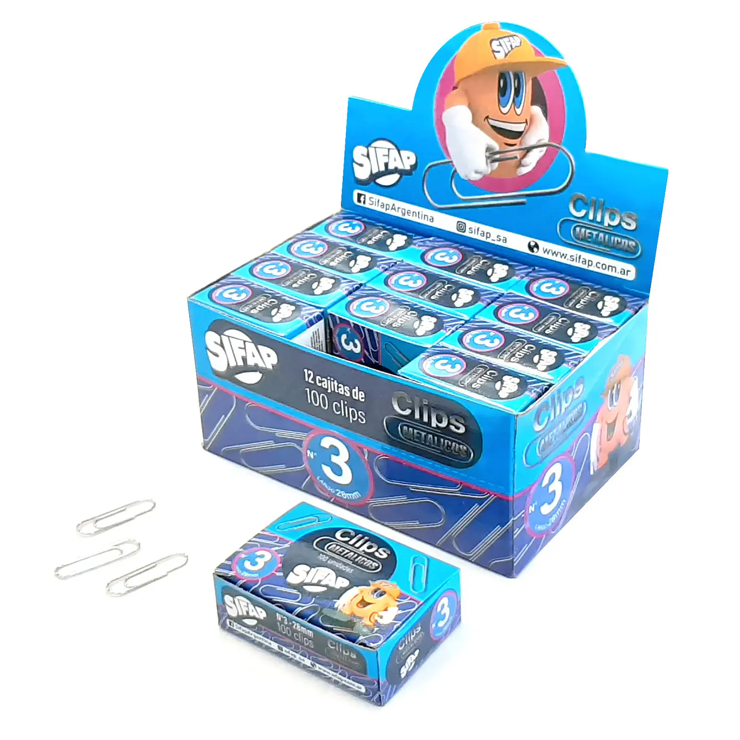 Clip Sifap Metalico Nº3 X 100u. 1