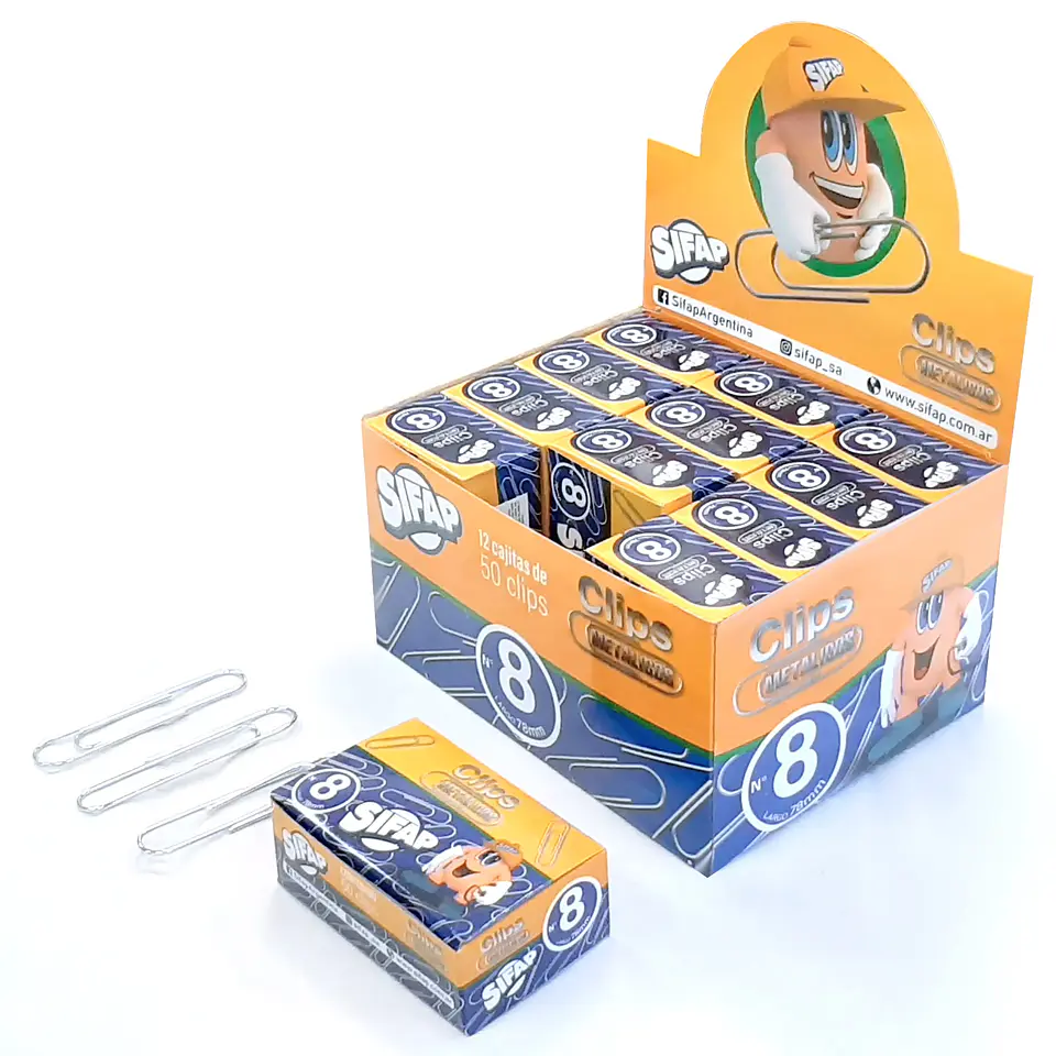 Clip Sifap Metalico Nº8 X 50u. 1
