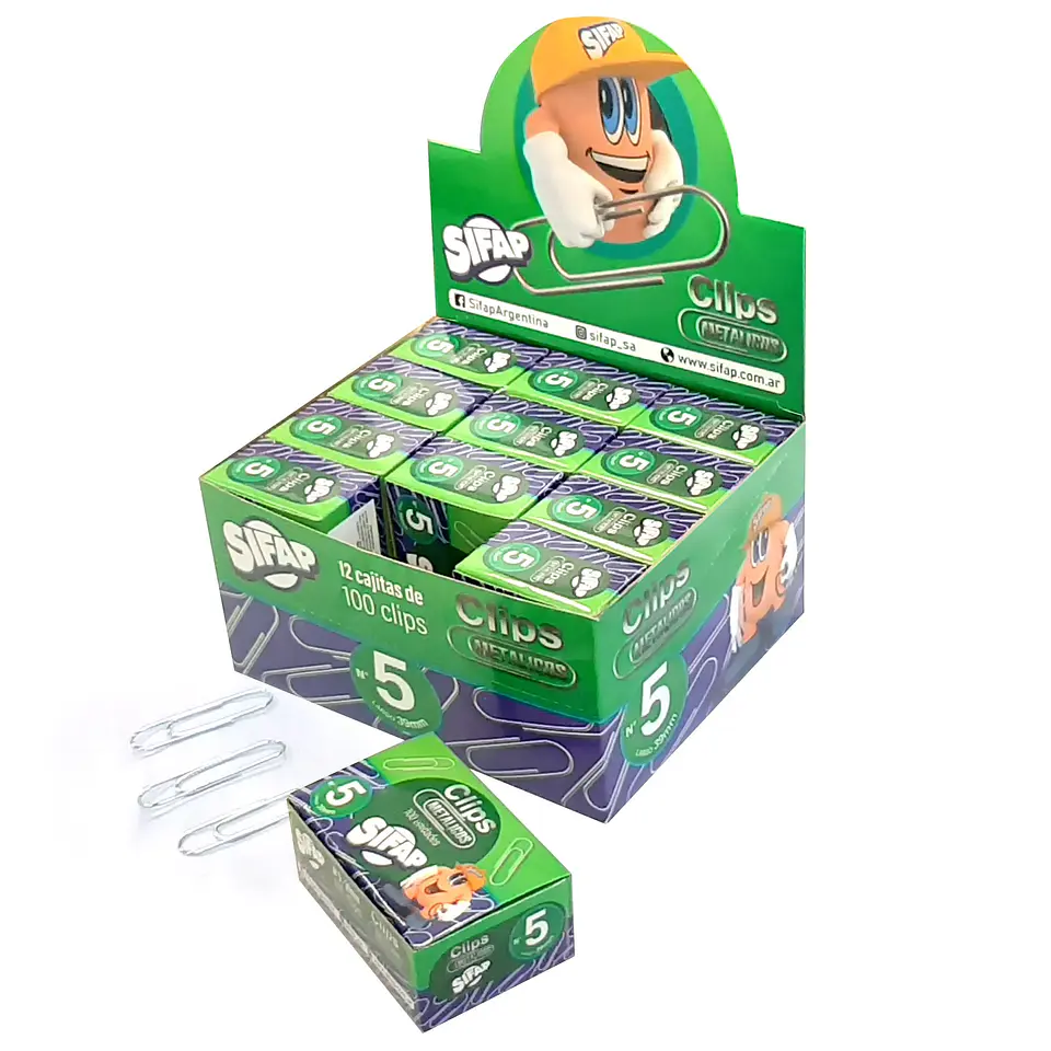 Clip Sifap Metalico Nº5 X 100u. 1