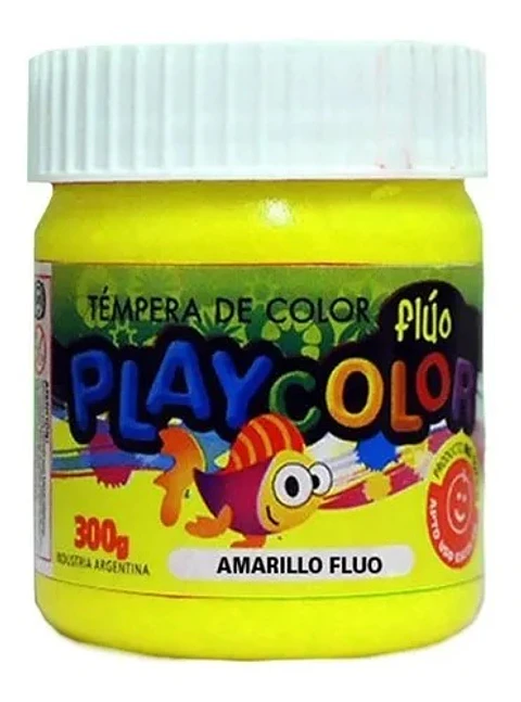 Tempera Playcolor Pote X 250g. Fluo